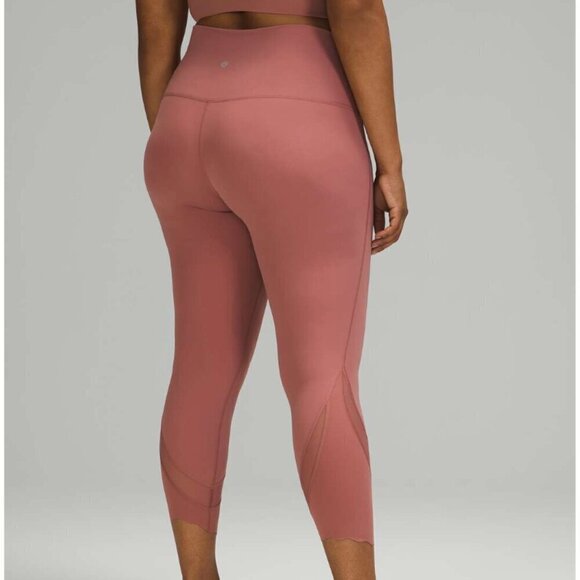 Lululemon Wunder Under HR Crop 23" *Updated Scallop Full-On Luxtreme Spiced Chai - Picture 8 of 8